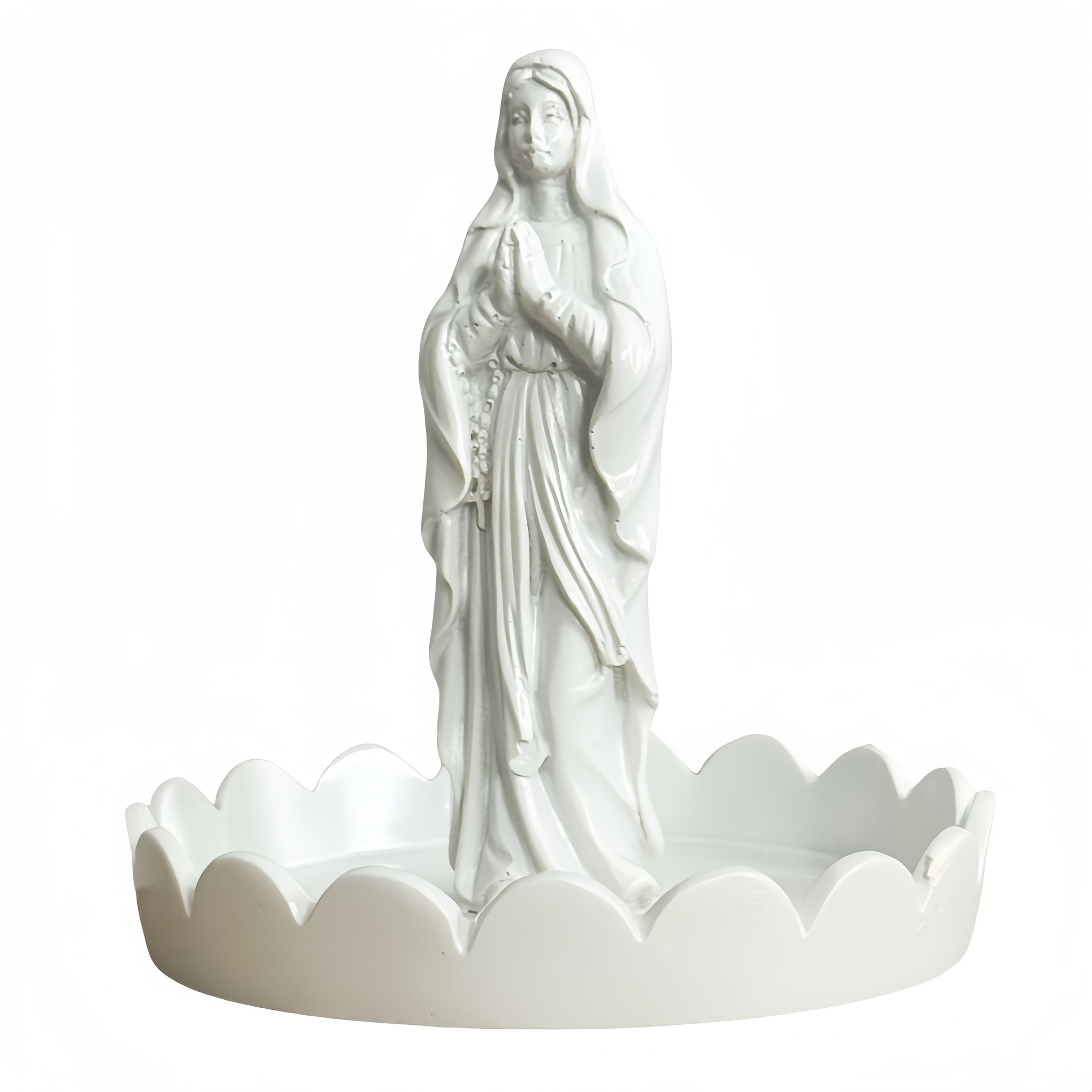 Christiandiscipleshop Our Lady Resin Rosary Holder Container: Supporting Holy Objects and Placing the Soul