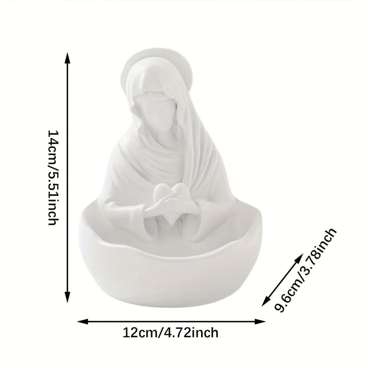 Christiandiscipleshop Our Lady White Resin Rosary Holder Container: Carrying the Beauty of Faith