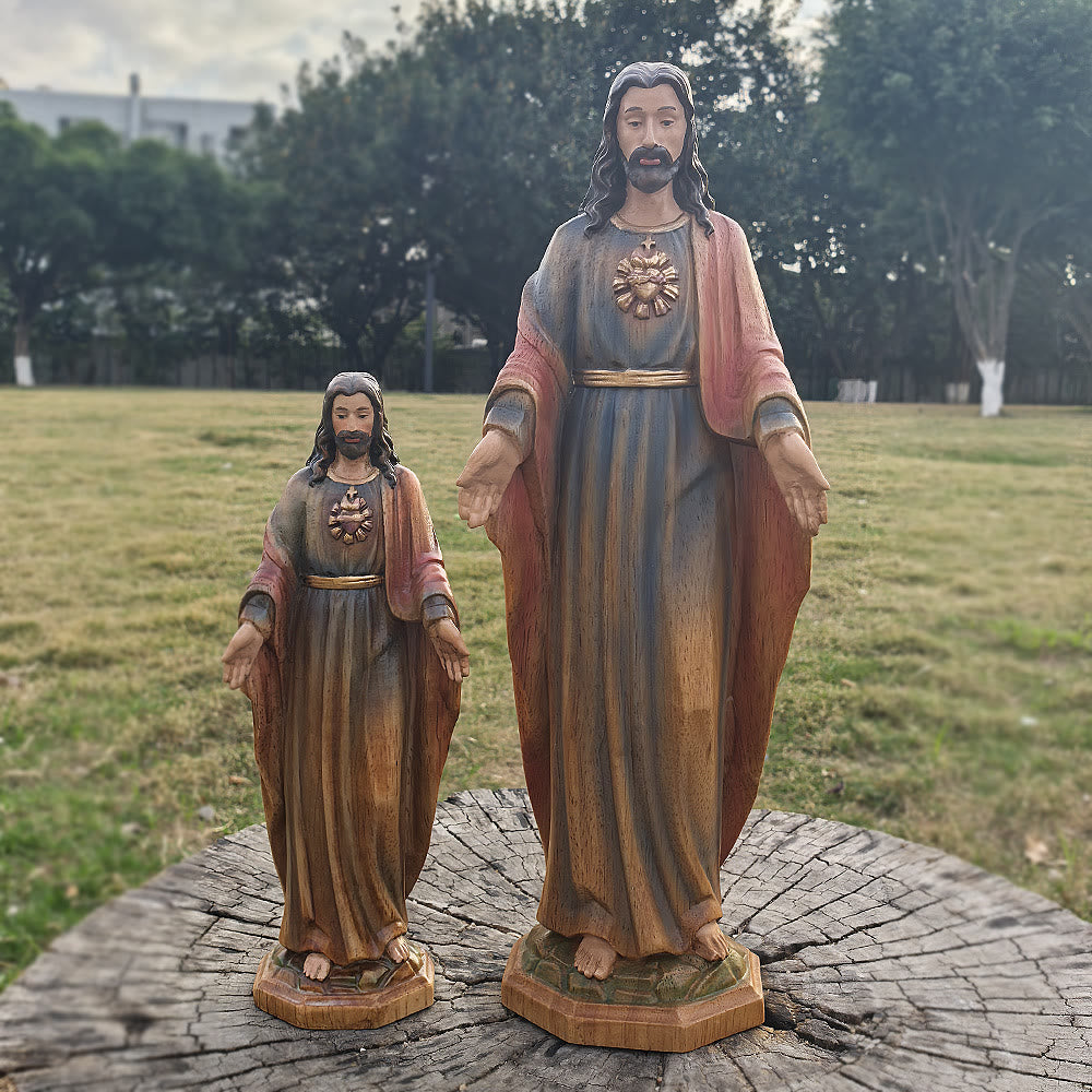 christiandiscipleshop Jesus Wooden Desktop Ornament: Carrying Faith and Delivering Divine Salvation