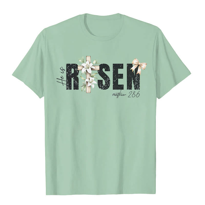 Christianartworkshop "He is RISEN" Short Sleeve T-shirt