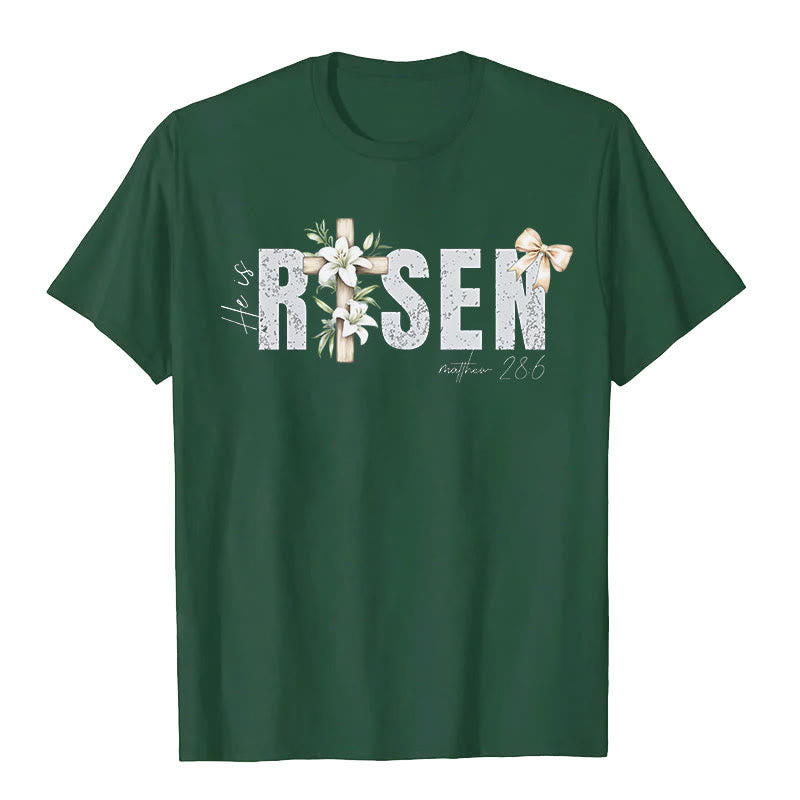 Christianartworkshop "He is RISEN" Short Sleeve T-shirt
