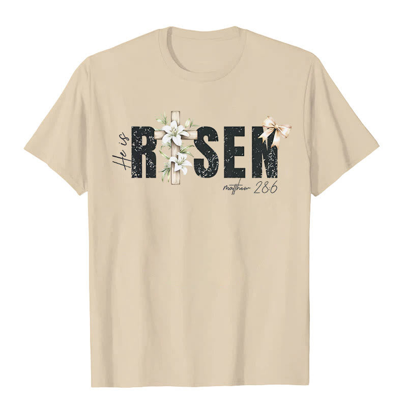 Christianartworkshop "He is RISEN" Short Sleeve T-shirt
