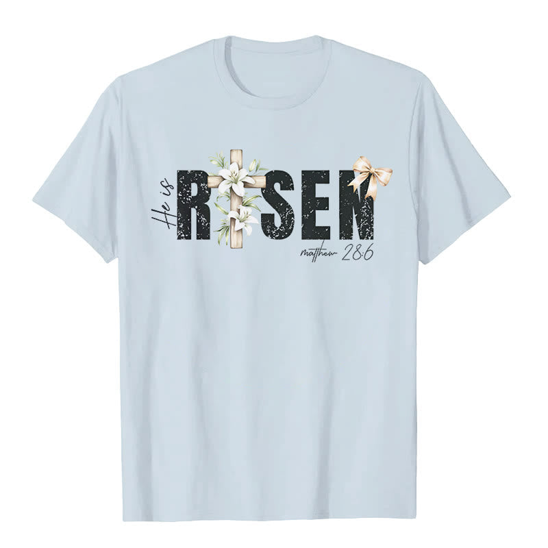 Christianartworkshop "He is RISEN" Short Sleeve T-shirt