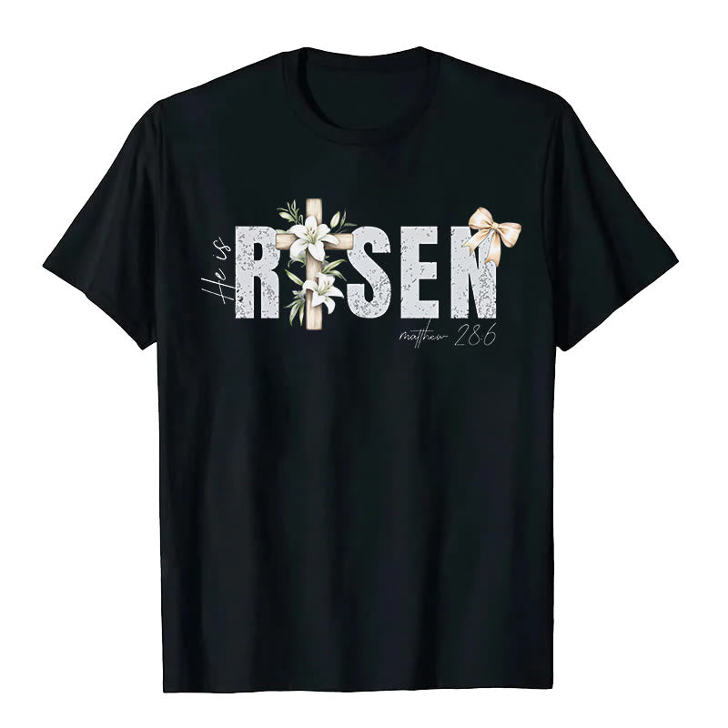 Christianartworkshop "He is RISEN" Short Sleeve T-shirt