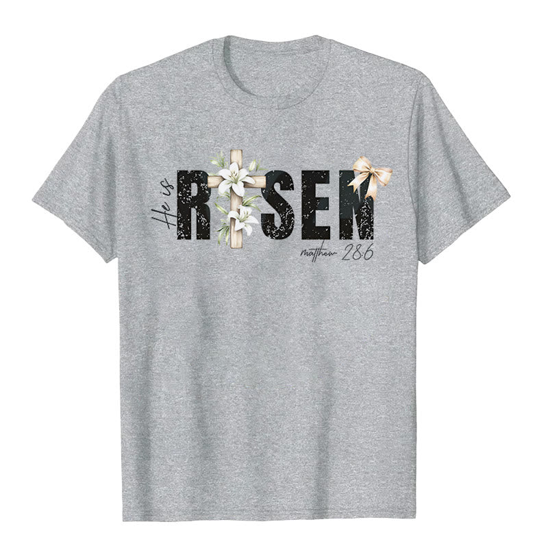 Christianartworkshop "He is RISEN" Short Sleeve T-shirt