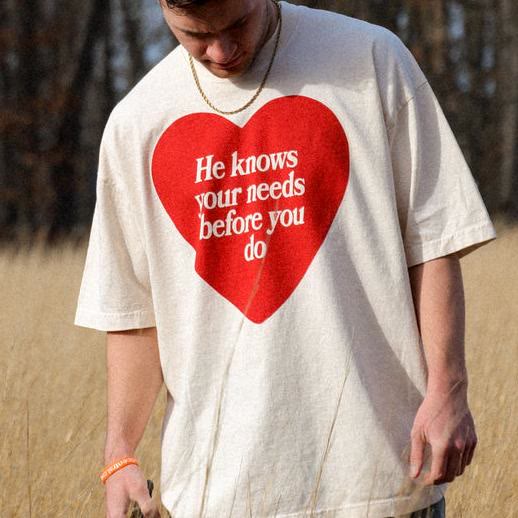 Christianartworkshop "He knows your needs before you do" T-shirt