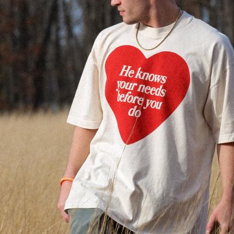 Christianartworkshop "He knows your needs before you do" T-shirt