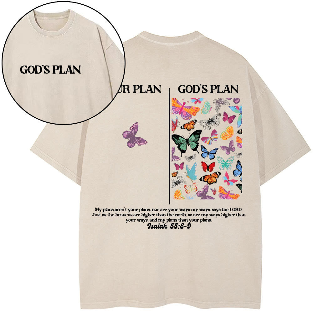 Christianartworkshop "GOD's PLAN" Washed T-Shirt