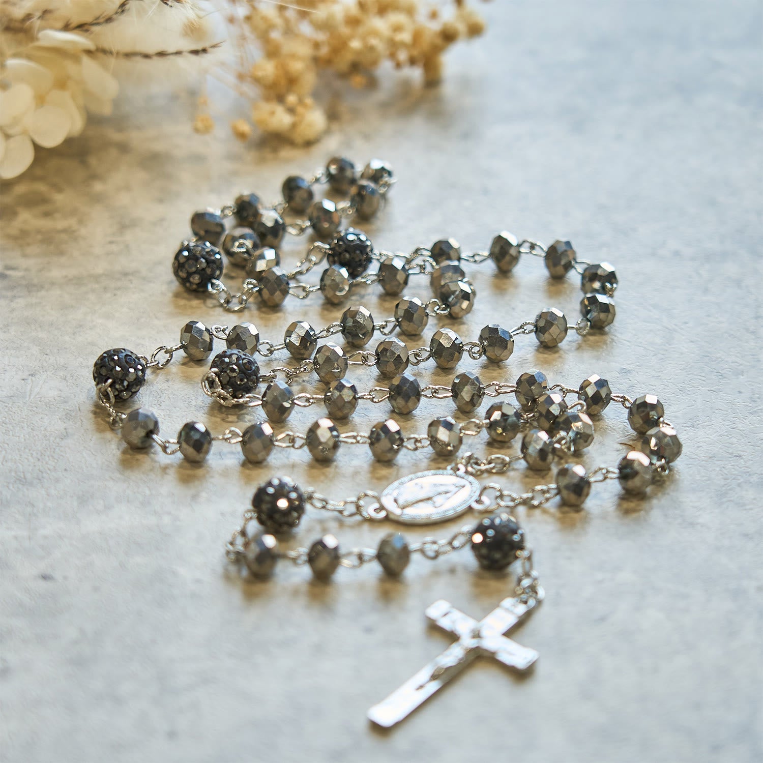 Christiandiscipleshop Colorful Shiny Black Crystal Radiant Faith Rosary: A Spiritual and Aesthetic Delight