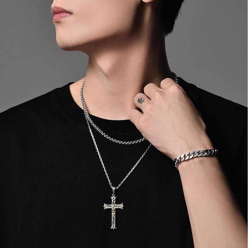 Christianartworkshop Halskette aus 925er Sterlingsilber, klassisch und Vintage, Kruzifix, Lebensbaum: Ein Symbol für Spiritualität und Vitalität