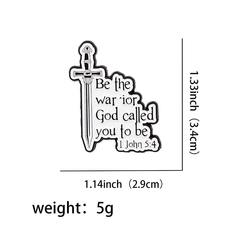 Christianartworkshop 3styles Jesus-Zitat-Cartoon-Metallbroschen: Eine Mischung aus Glauben und Laune