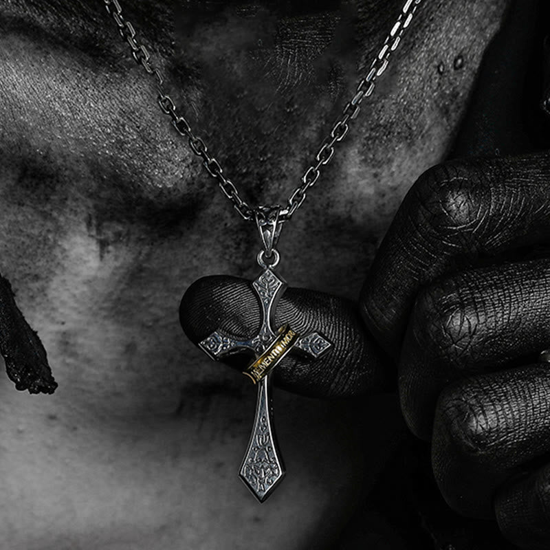 Christianartworkshop 925 Sterling Silver Modern & Minimalist Crucifix Necklace: A Symbol of Dark Talisman