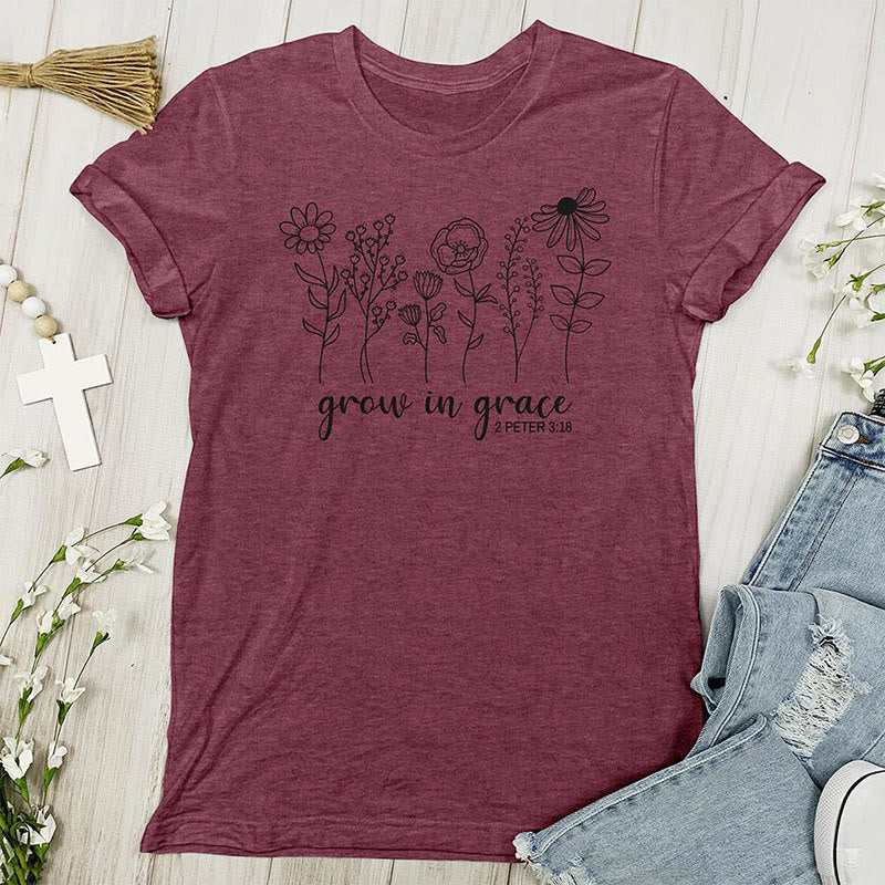 Christiandiscipleshop Grow in Grace 2 Peter 3:18 T-shirt