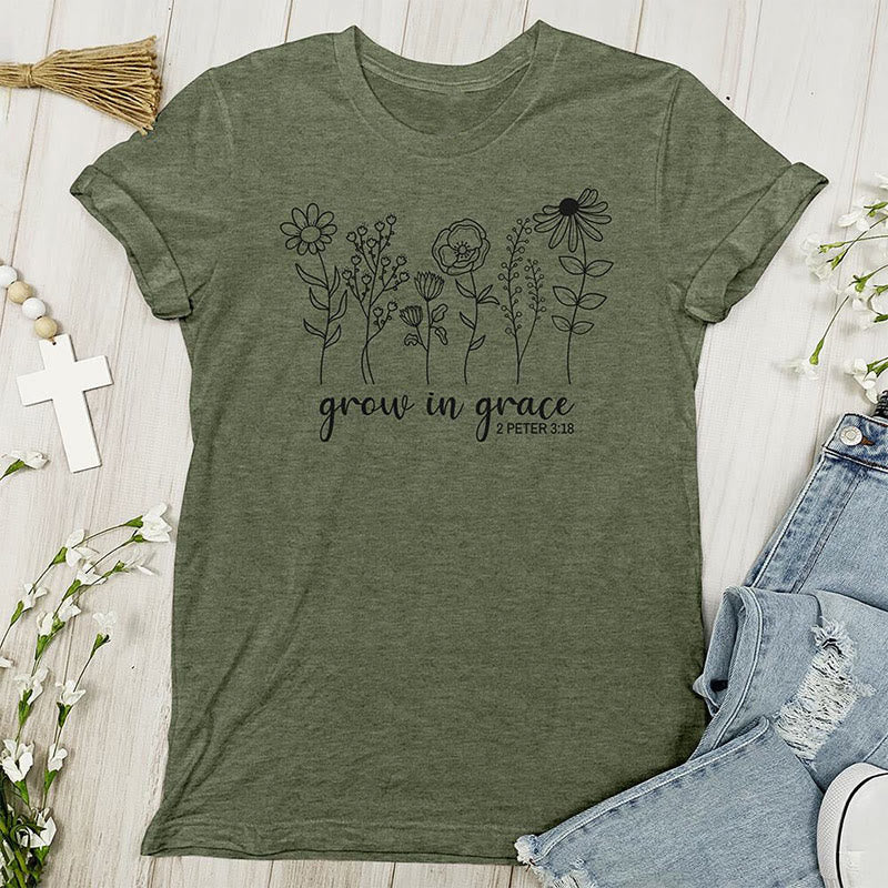 Christiandiscipleshop Grow in Grace 2 Peter 3:18 T-shirt