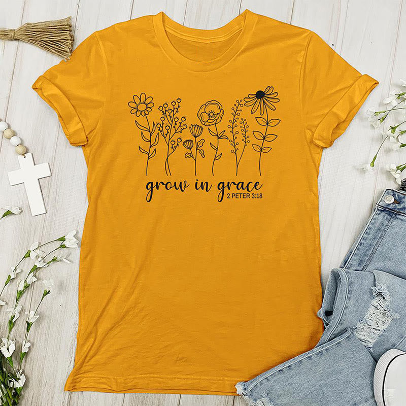 Christiandiscipleshop Grow in Grace 2 Peter 3:18 T-shirt