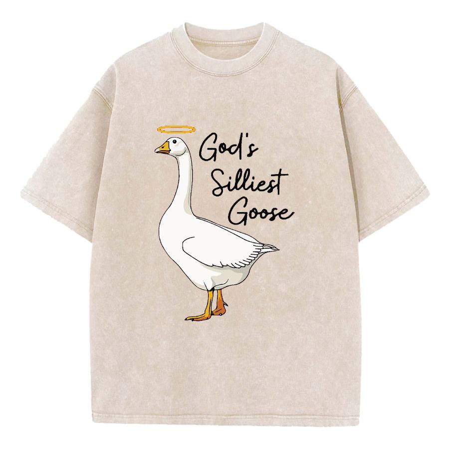 Christiandiscipleshop God's Silliest Goose Washed T-Shirt