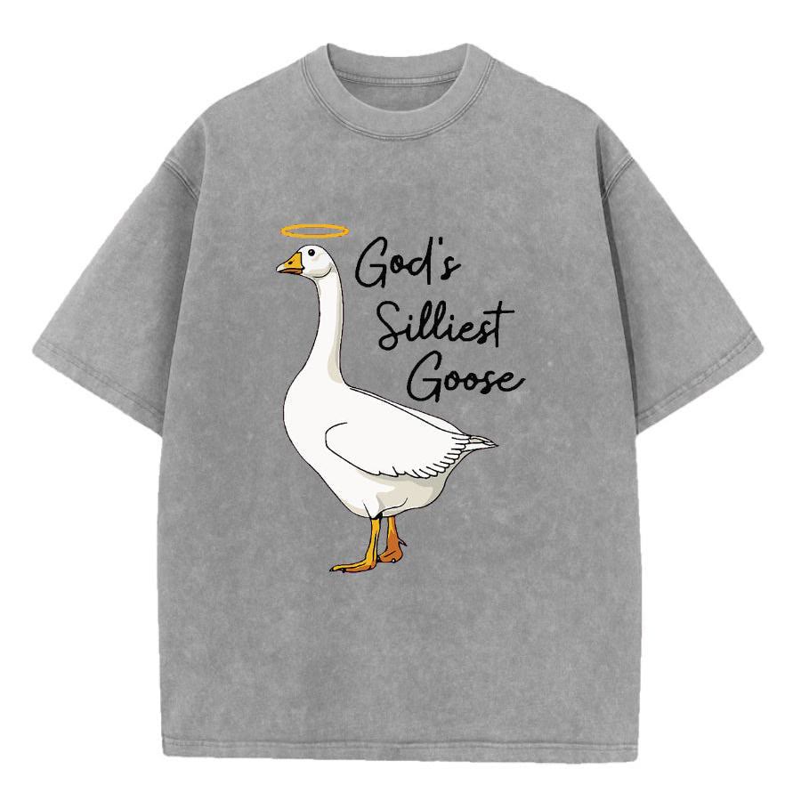 Christiandiscipleshop God's Silliest Goose Washed T-Shirt