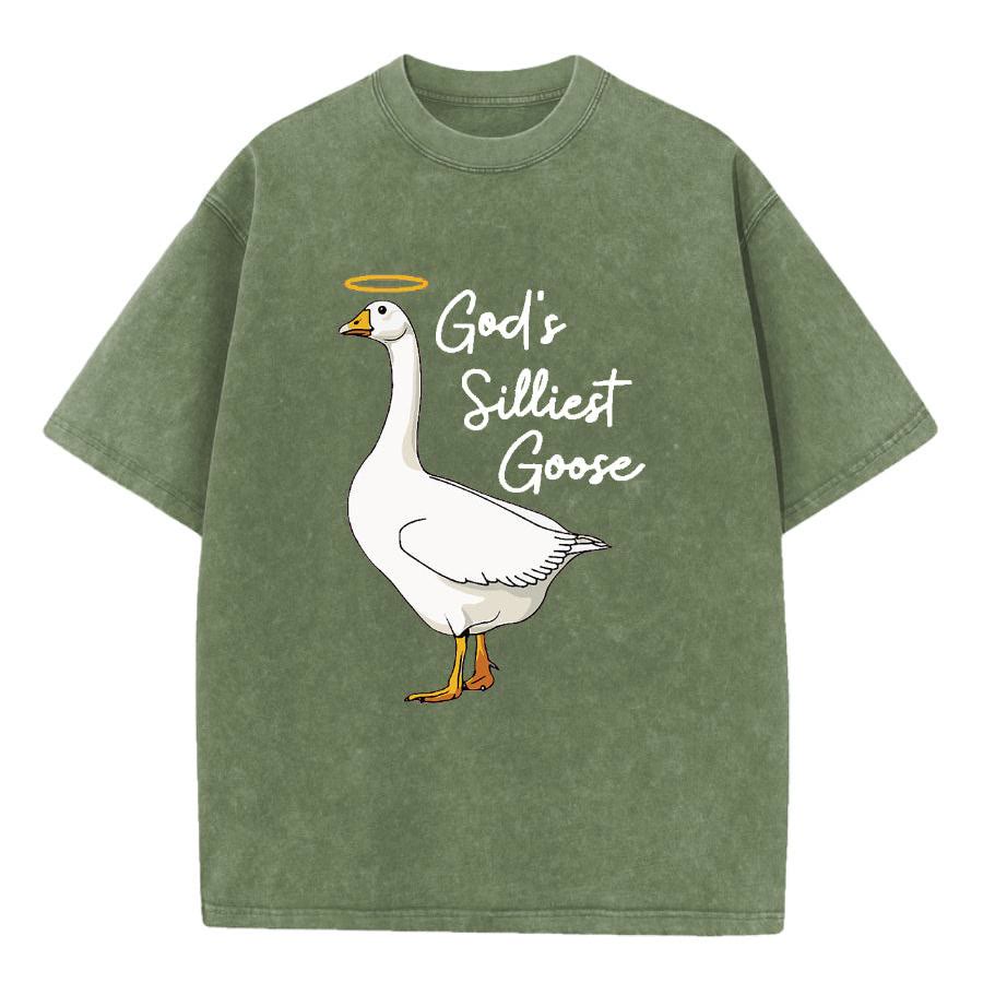 Christiandiscipleshop God's Silliest Goose Washed T-Shirt