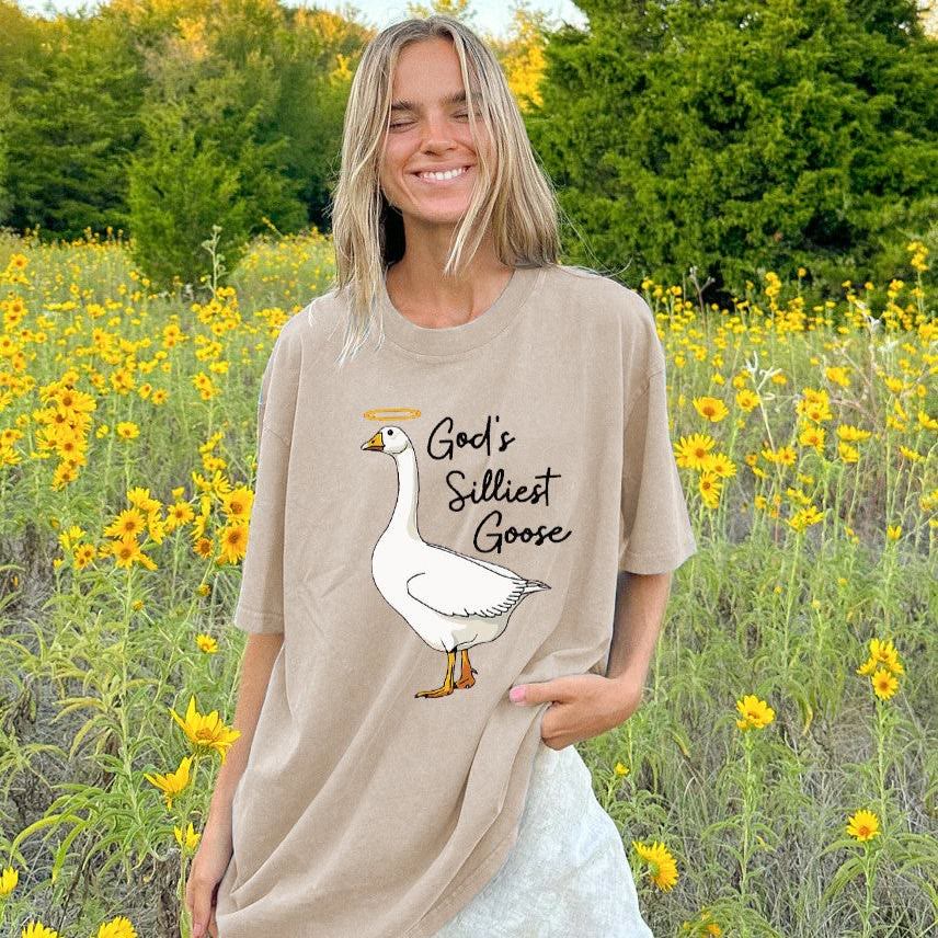 Christiandiscipleshop God's Silliest Goose Washed T-Shirt