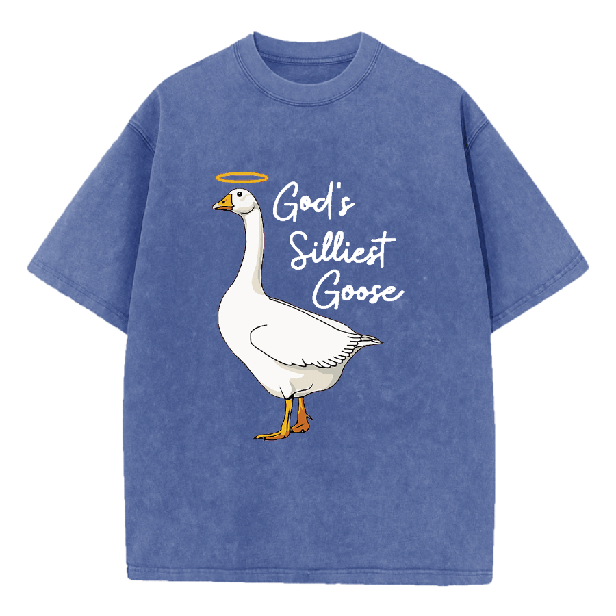 Christiandiscipleshop God's Silliest Goose Washed T-Shirt