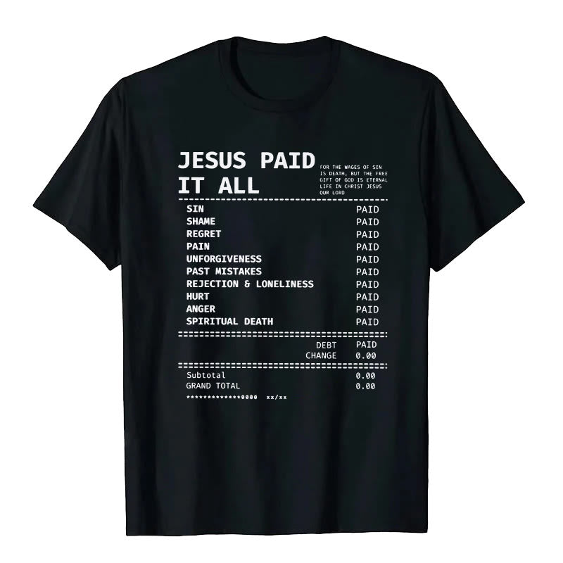 christiandiscipleshop Jesus Paid It All T-shirt