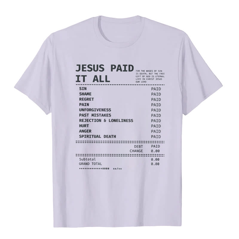 christiandiscipleshop Jesus Paid It All T-shirt
