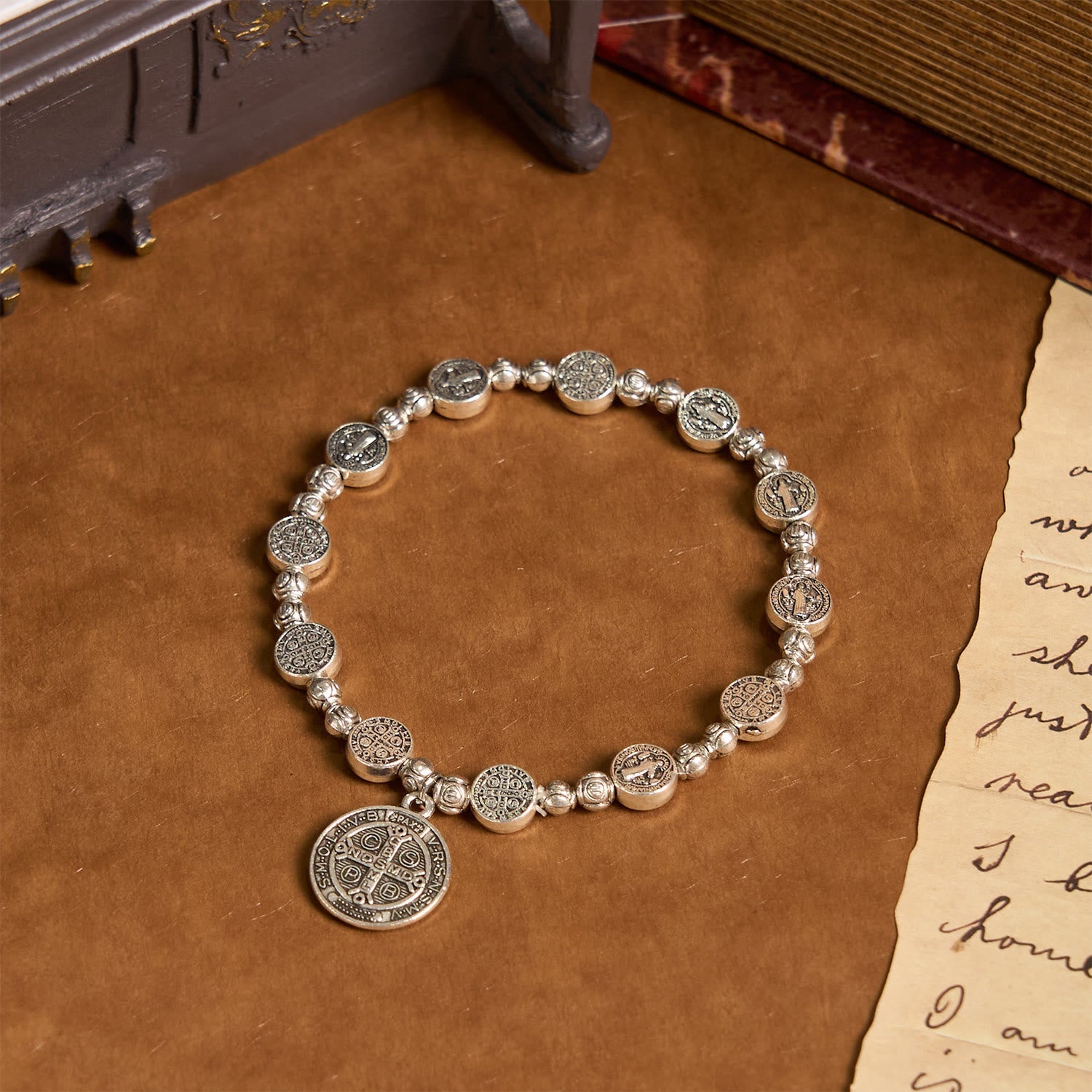 FREE Today: Jesus Icon Crucifix Rose Bracelet: Timeless Christian Accessory for Daily Faith Expression