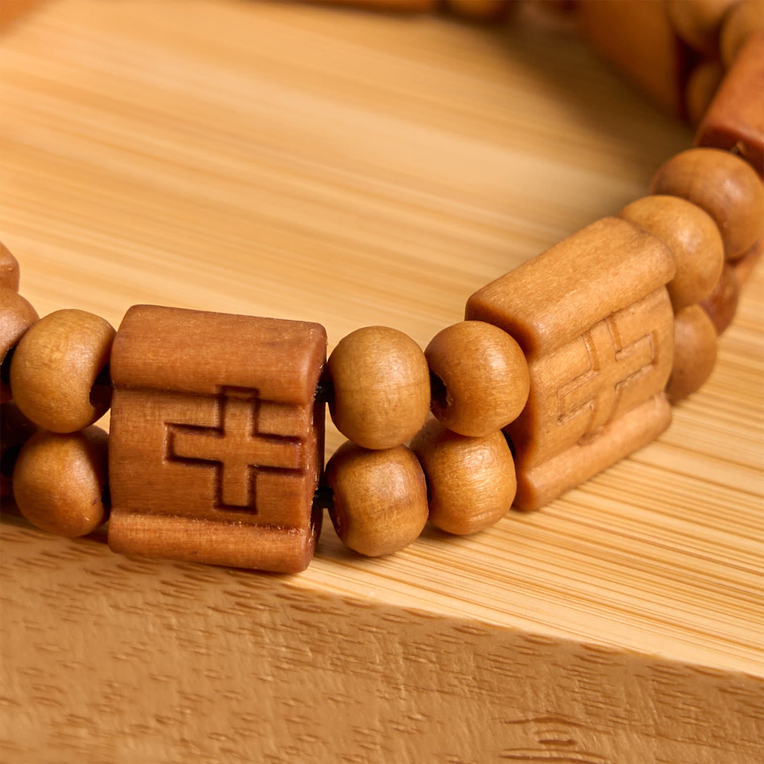 Christianartworkshop 3colors Cross Wooden Bracelet: Symbol of Devotion and Beauty