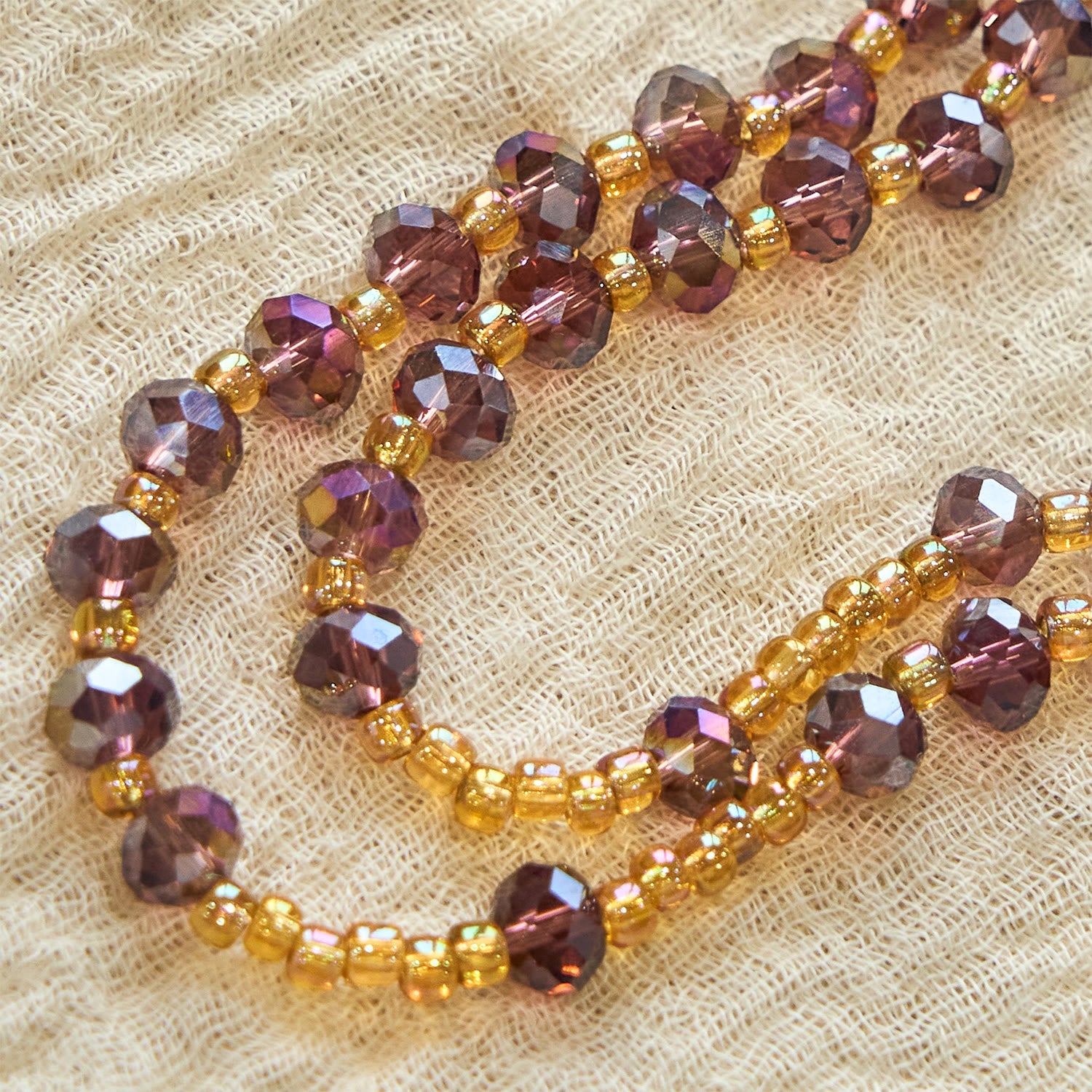 christiandiscipleshop Handmade Crucifix Purple Crystal & Glass Our Lady Beads Divine Grace Rosary