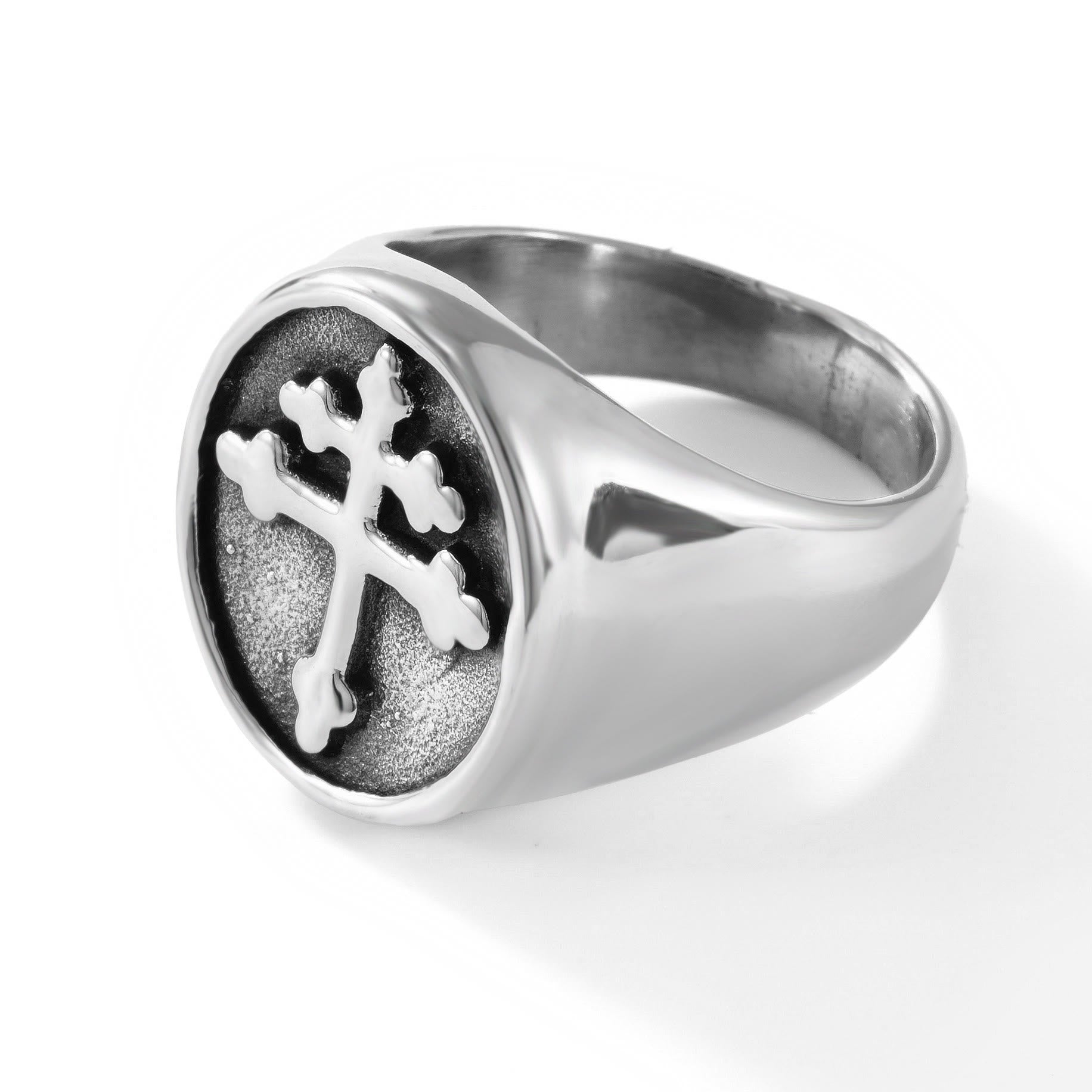 FREE Today: 2colors Crucifix Modern & Minimalist Ring - In Devotion, Find Limitless Hope