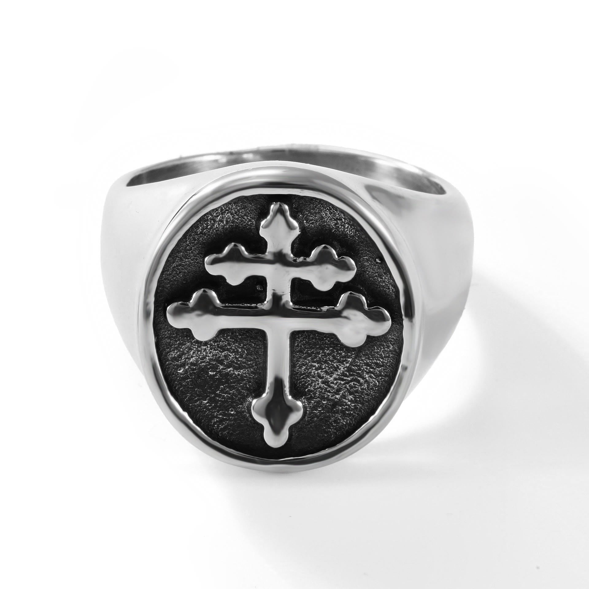 FREE Today: 2colors Crucifix Modern & Minimalist Ring - In Devotion, Find Limitless Hope