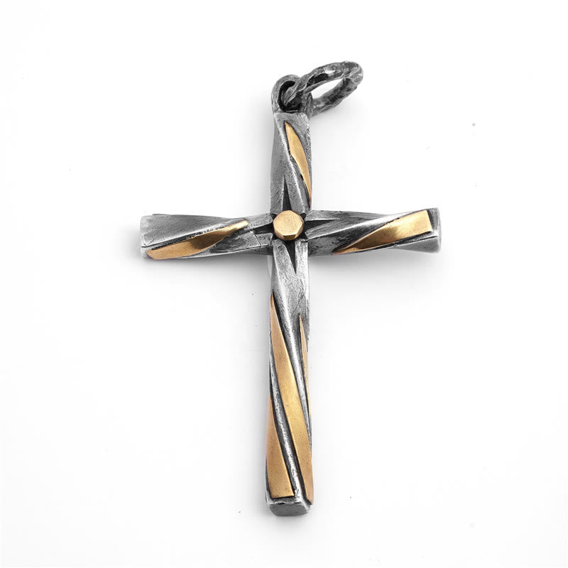 Christianartworkshop 925 Sterling Silver Spiral Cross Necklace: A Modern Tribute to Faith