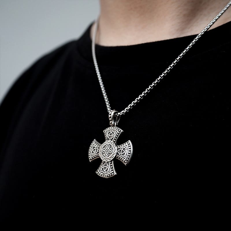 Christianartworkshop 925 Sterling Silber Vintage & Klassische Kreuz Halskette: Antike Eleganz trifft spirituelle Symbolik