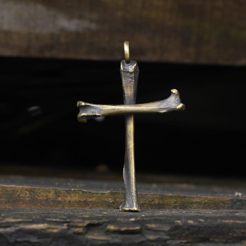 Christianartworkshop 925 Sterling Silver Modern & Minimalist Cross Bone-shaped Necklace: Showing Personality in Simplicity
