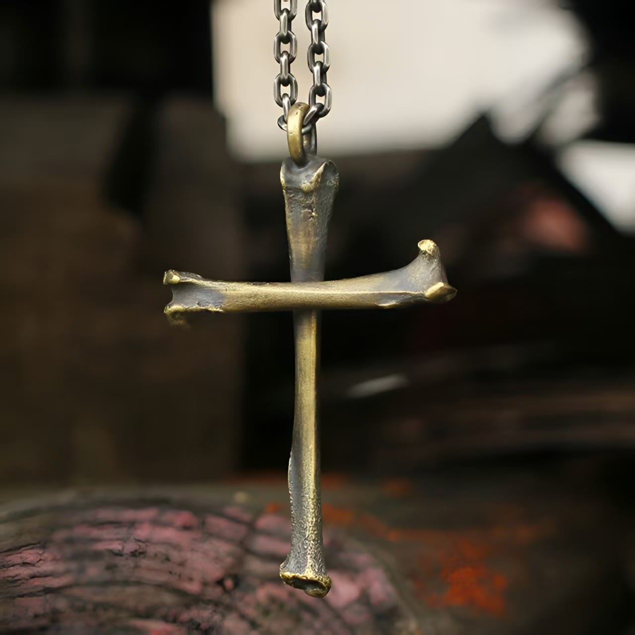 Christianartworkshop 925 Sterling Silver Modern & Minimalist Cross Bone-shaped Necklace: Showing Personality in Simplicity