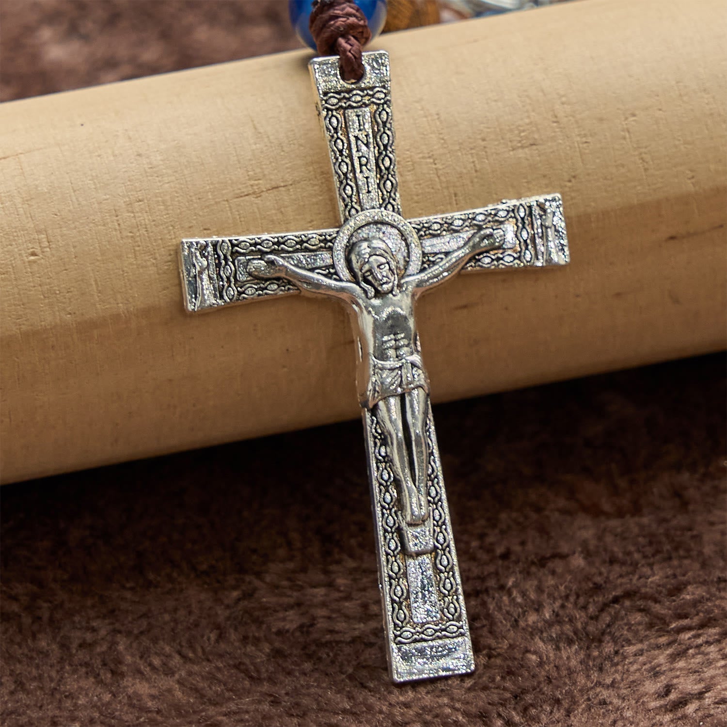 christiandiscipleshop Handmade Gold sandalwood Rosary with Our Lady of Guadalupe: A Faithful Companion
