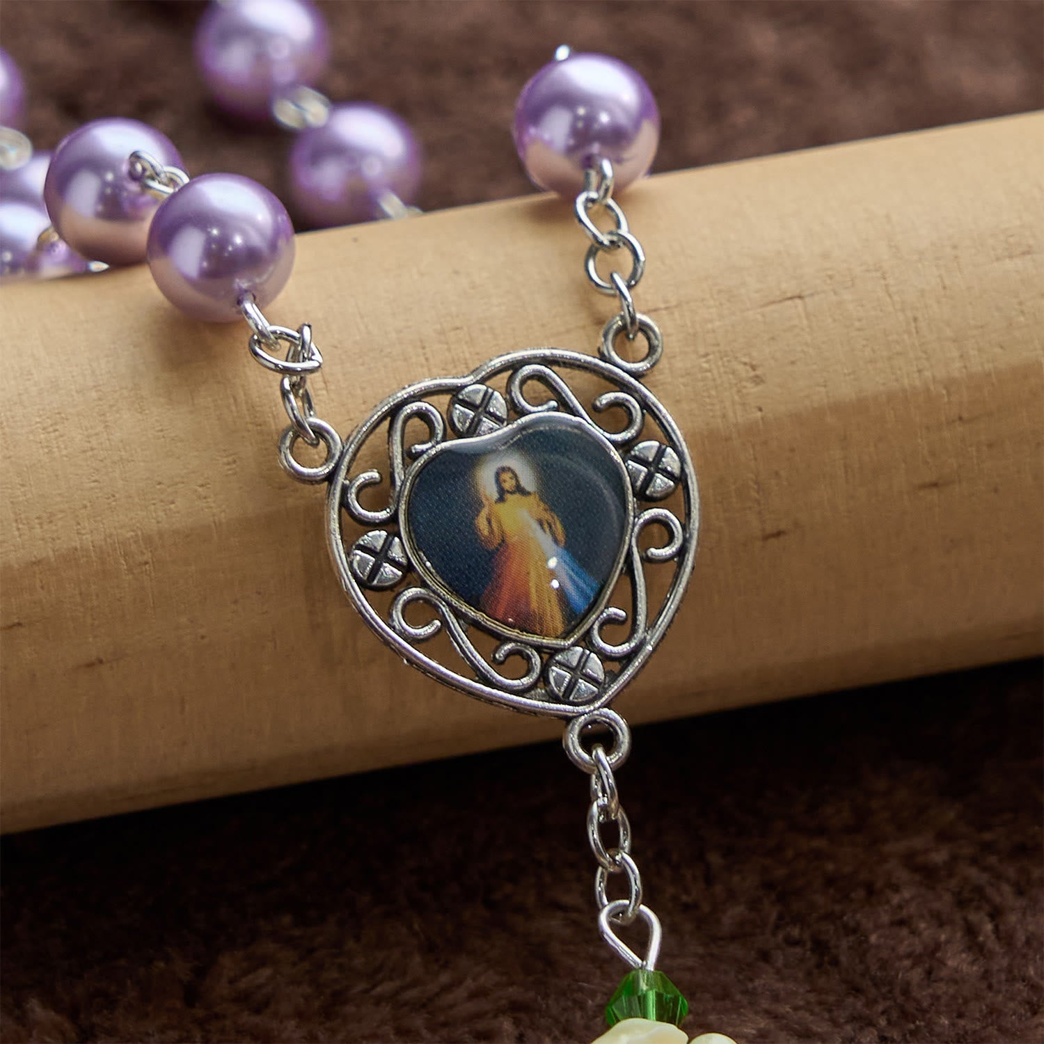 christiandiscipleshop Handmade Purple Pearl & Flower Divine Mercy Rosary: A Faithful Essential
