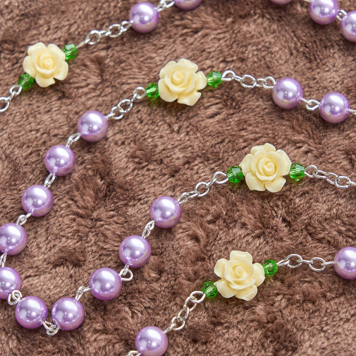 christiandiscipleshop Handmade Purple Pearl & Flower Divine Mercy Rosary: A Faithful Essential