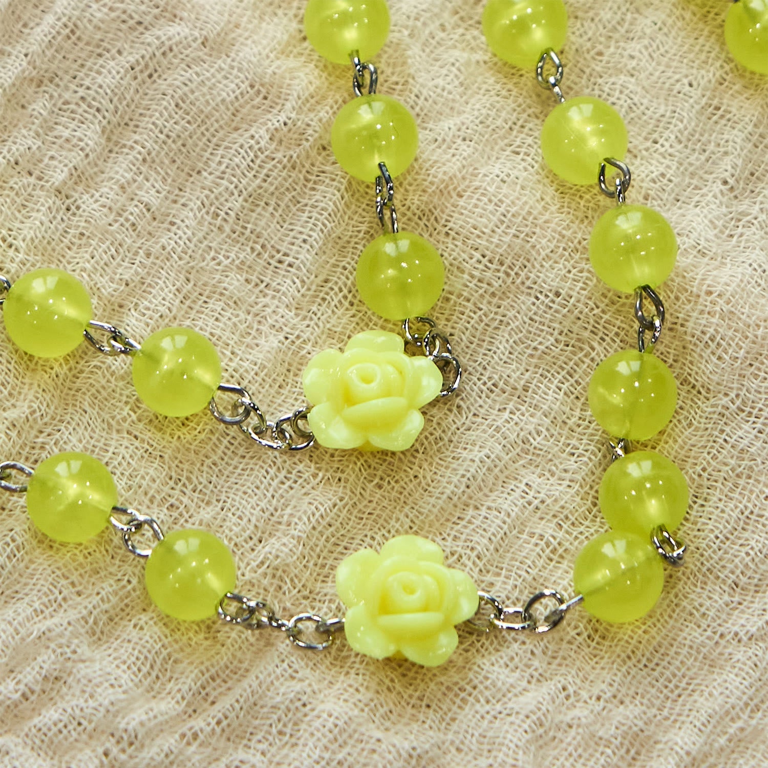 FREE Today: 8mm Luminous Glow-in-Dark Beads Flower Rosary: A Divine Light