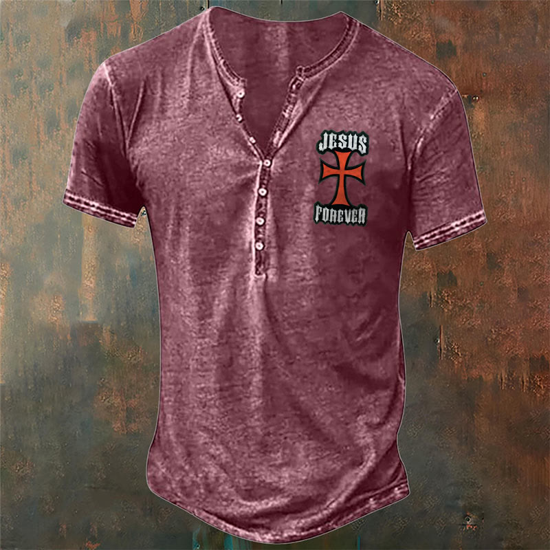 christiandiscipleshop Men's Flag Cross Print T-Shirt