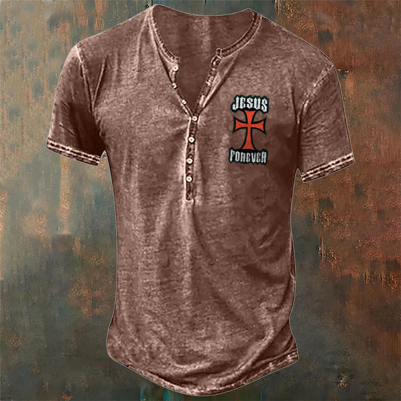 christiandiscipleshop Men's Flag Cross Print T-Shirt
