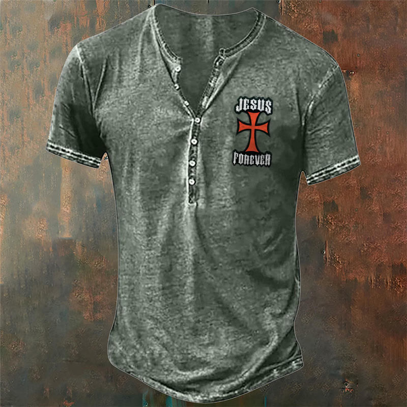 christiandiscipleshop Men's Flag Cross Print T-Shirt