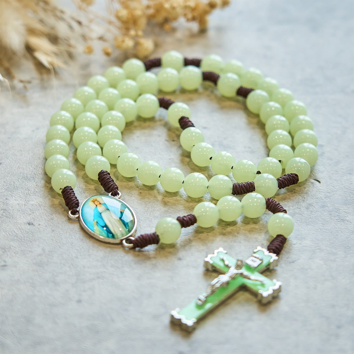 Christiandiscipleshop Glow in Dark Luminous Beads Prayer Rosary: Light Your Faith Way