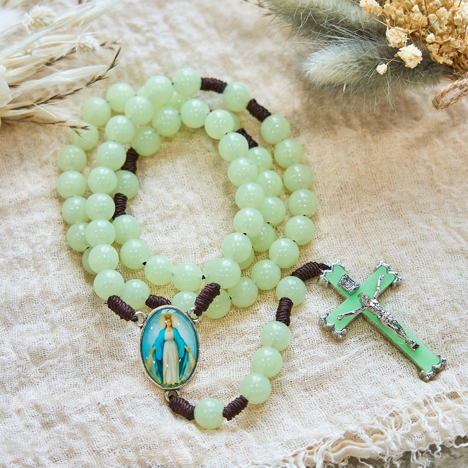 Christiandiscipleshop Glow in Dark Luminous Beads Prayer Rosary: Light Your Faith Way