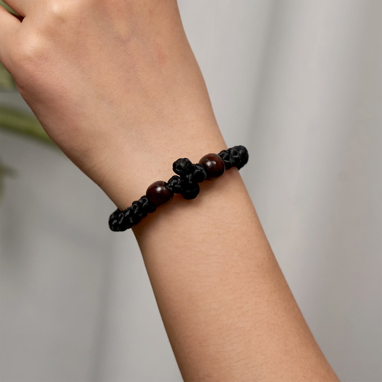 FREE Today: Blue & Black Cross - Knot String Bracelet: A Token of Faith