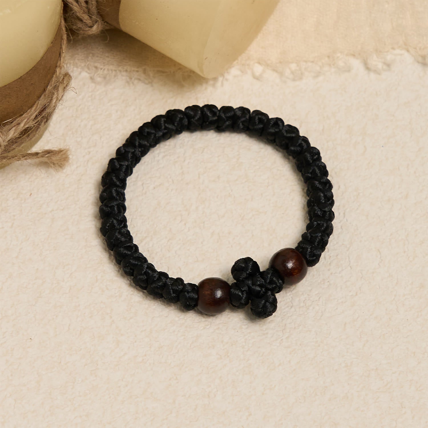 FREE Today: Blue & Black Cross - Knot String Bracelet: A Token of Faith