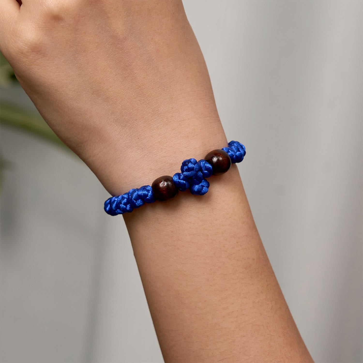 FREE Today: Blue & Black Cross - Knot String Bracelet: A Token of Faith