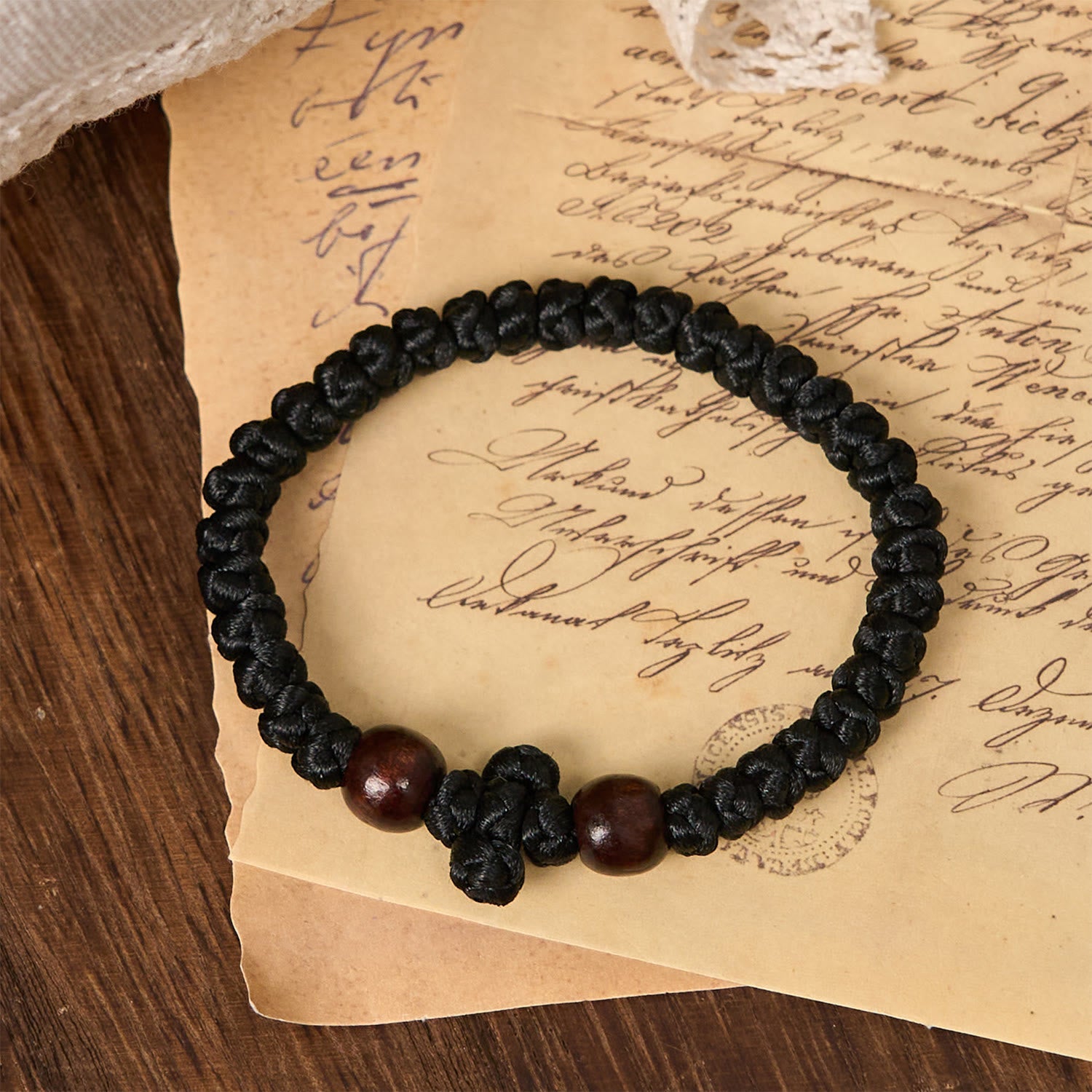 FREE Today: Blue & Black Cross - Knot String Bracelet: A Token of Faith
