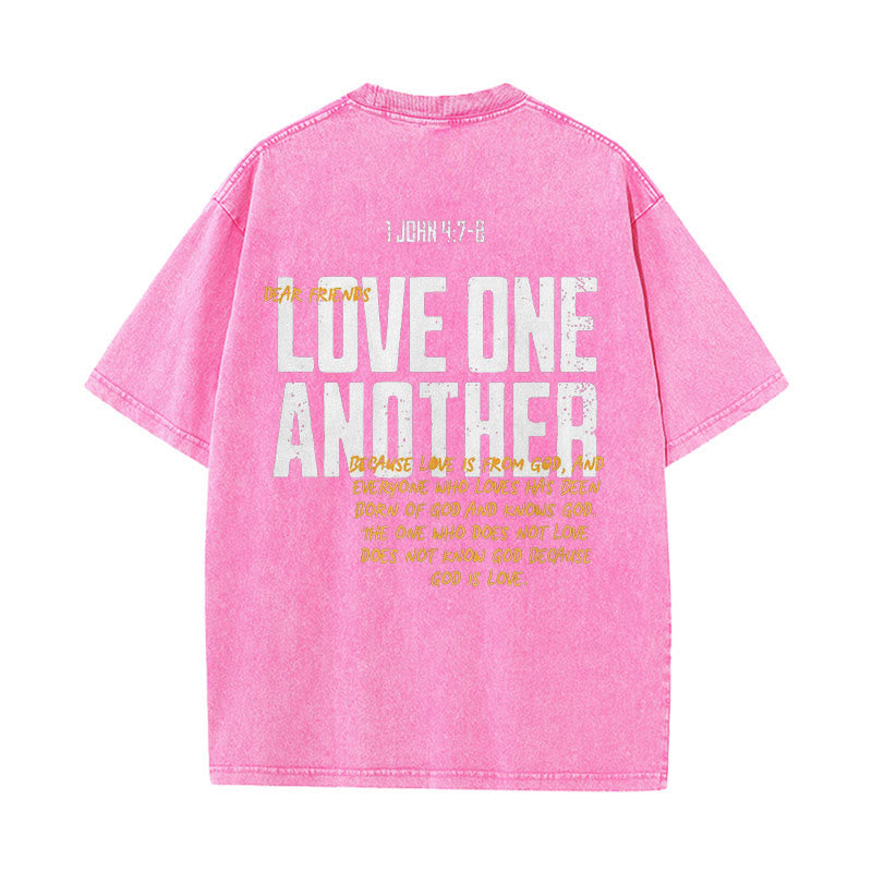 christiandiscipleshop Love One Another Unisex Washed T-Shirt