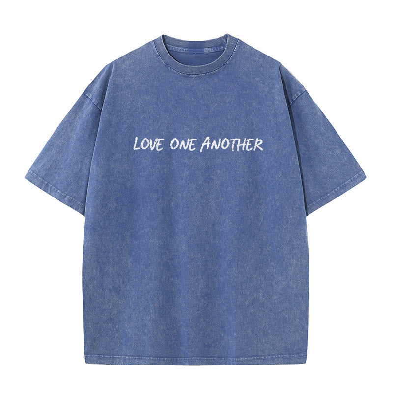 christiandiscipleshop Love One Another Unisex Washed T-Shirt